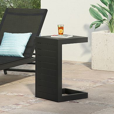 TEINIE Aluminum Outdoor Side Table for Patio