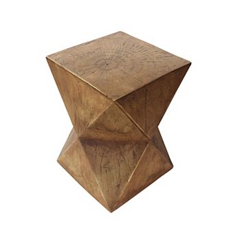 Contemporary Geometric Sculptural Accent Table For Modern Living Rooms And Outdoor Patios
