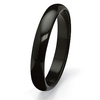 Genuine Black Agate Bangle Bracelet 8.5 Inches