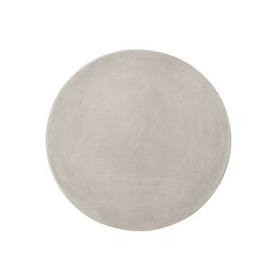 Magnesium Oxide Concrete Drum Side Table with Round Top and 200 lb Capacity