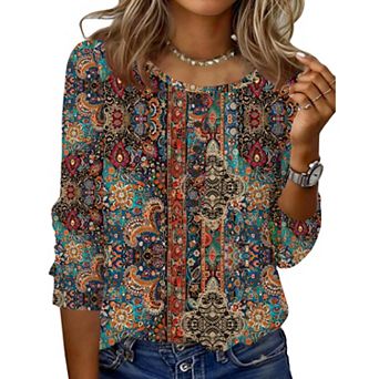 Zeagoo Women s Casual Crew Neck Tops Basic Tees, Business Work Blouses for Beach Vacation