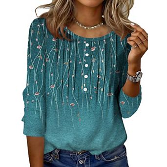 Zeagoo Women s Casual Crew Neck Tops Basic Tees, Business Work Blouses for Beach Vacation