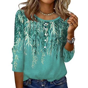 Zeagoo Women s Casual Crew Neck Tops Basic Tees, Business Work Blouses for Beach Vacation