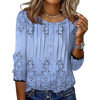 Zeagoo Women s Casual Crew Neck Tops Basic Tees, Business Work Blouses for Beach Vacation