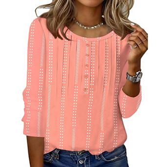 Zeagoo Women s Casual Crew Neck Tops Basic Tees, Business Work Blouses for Beach Vacation