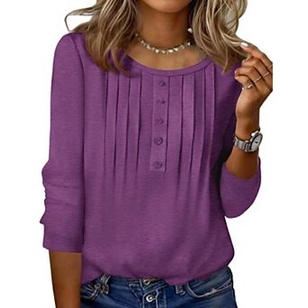Zeagoo Women s Casual Crew Neck Tops Basic Tees, Business Work Blouses for Beach Vacation