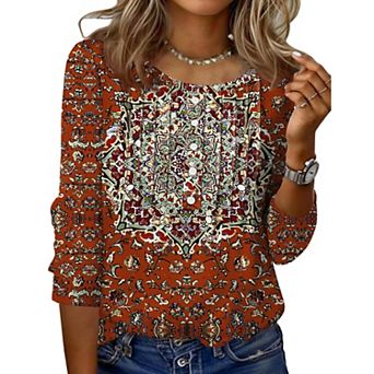 Zeagoo Women s Casual Crew Neck Tops Basic Tees, Business Work Blouses for Beach Vacation