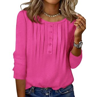 Zeagoo Women s Casual Crew Neck Tops Basic Tees, Business Work Blouses for Beach Vacation