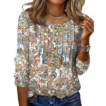 Zeagoo Women s Casual Crew Neck Tops Basic Tees, Business Work Blouses for Beach Vacation