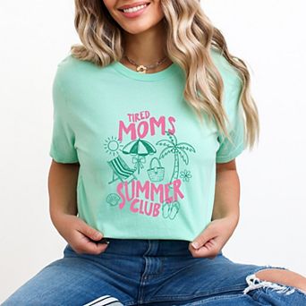 Tired Moms Summer Club - Women's Short Sleeve Graphic T-Shirt