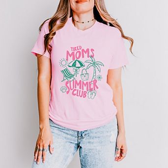 Tired Moms Summer Club - Women's Short Sleeve Graphic T-Shirt