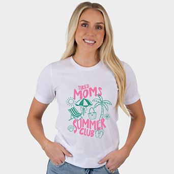 Tired Moms Summer Club - Women's Short Sleeve Graphic T-Shirt