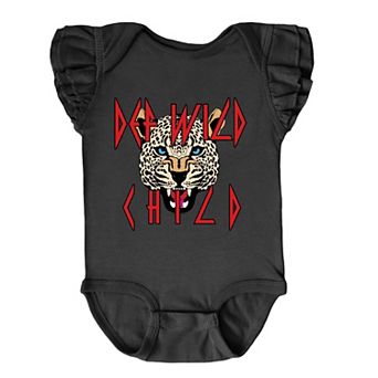 Def Wild Child - Baby Flutter Sleeve Bodysuit