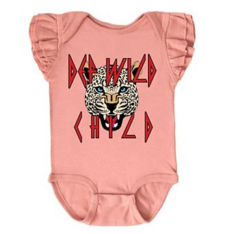 Def Wild Child - Baby Flutter Sleeve Bodysuit