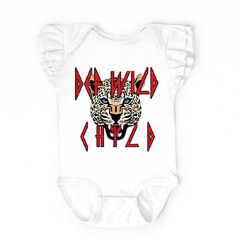 Def Wild Child - Baby Flutter Sleeve Bodysuit