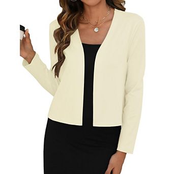 Zeagoo Women's Summer Lightweight Cropped Open Front Shrug Bolero Cardigan for Dress