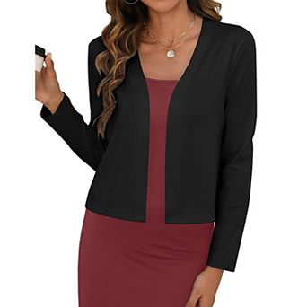 Zeagoo Women's Summer Lightweight Cropped Open Front Shrug Bolero Cardigan for Dress