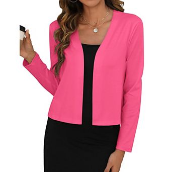Zeagoo Women's Summer Lightweight Cropped Open Front Shrug Bolero Cardigan for Dress