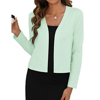 Zeagoo Women's Summer Lightweight Cropped Open Front Shrug Bolero Cardigan for Dress