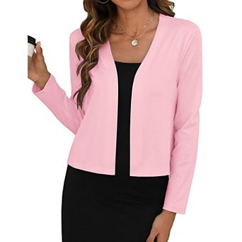 Zeagoo Women's Summer Lightweight Cropped Open Front Shrug Bolero Cardigan for Dress