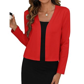 Zeagoo Women's Summer Lightweight Cropped Open Front Shrug Bolero Cardigan for Dress