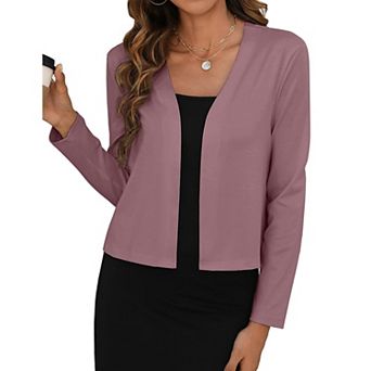 Zeagoo Women's Summer Lightweight Cropped Open Front Shrug Bolero Cardigan for Dress