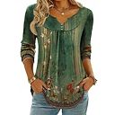 Zeagoo Women's V-Neck Long Style Blouses Dressy Casual for Beach ...