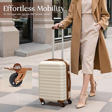 3 Piece Luggage Set with TSA Lock and Durable ABS