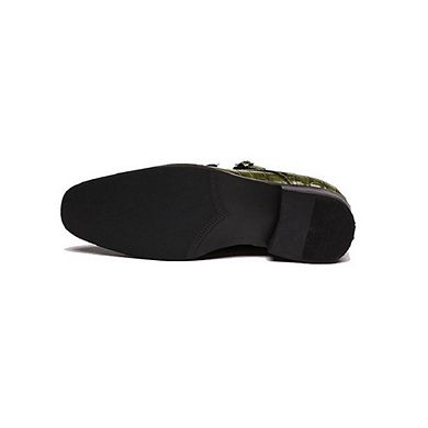 Men's Alligator-Embossed Formal Leather Shoes with Double Laces