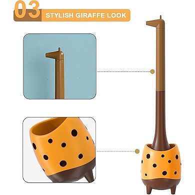 Giraffe Shaped Toilet Brush with PP Bristles