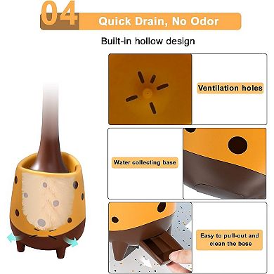 Giraffe Shaped Toilet Brush with PP Bristles