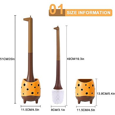 Giraffe Shaped Toilet Brush with PP Bristles