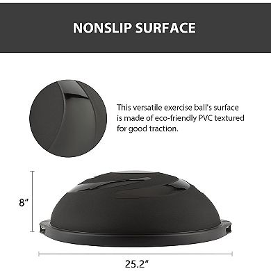 25" Inflatable Half Ball Wobble Board for Core & Balance Training