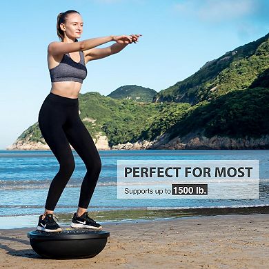 25" Inflatable Half Ball Wobble Board for Core & Balance Training