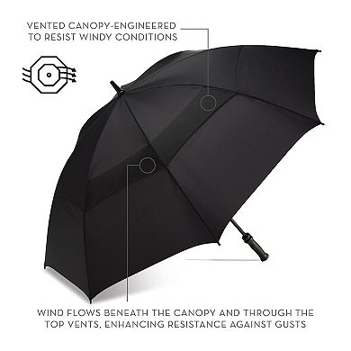 62" Windproof Golf Umbrella - Double Vented, Durable Frame, Comfortable Grip