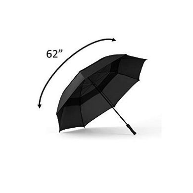 62" Windproof Golf Umbrella - Double Vented, Durable Frame, Comfortable Grip
