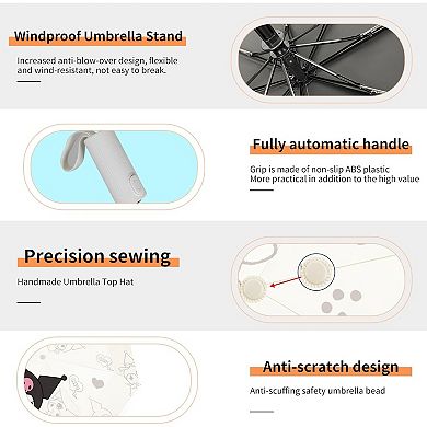 Lightweight Cartoon Design Travel Umbrella with Auto Open/Close