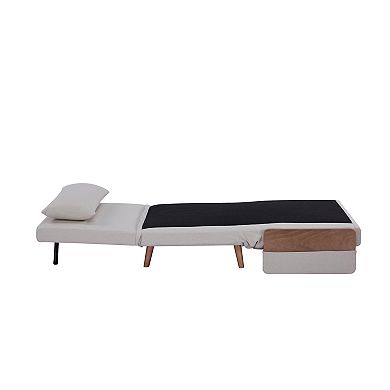 Gikpal Modern 3-Fold Single-Seater Sleeper Sofa Bed with 6-Level Adjustable Backrest