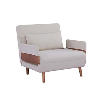 Gikpal Modern 3-Fold Single-Seater Sleeper Sofa Bed with 6-Level Adjustable Backrest