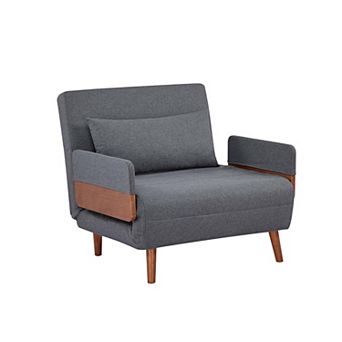 Gikpal Modern 3-Fold Single-Seater Sleeper Sofa Bed with 6-Level Adjustable Backrest