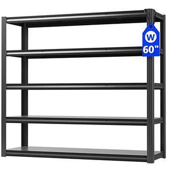 5 tier Garage Shelving Units Metal Garage Storage Shelves for Basement, Commercial, Warehouse, Indus