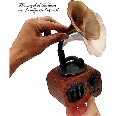 Vintage Bluetooth Speaker: Handcrafted Design, Multiple Play Modes