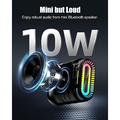 Bluetooth Shower Speaker, IPX7 Waterproof, Portable Mini Speaker with Clip, Wireless, 24H Playtime
