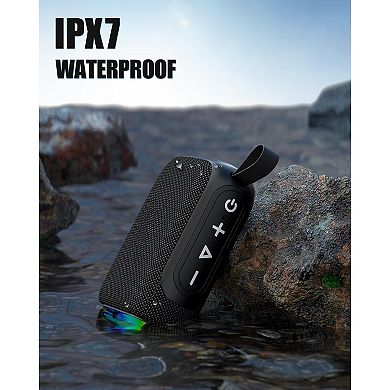 Bluetooth Shower Speaker, IPX7 Waterproof, Portable Mini Speaker with Clip, Wireless, 24H Playtime
