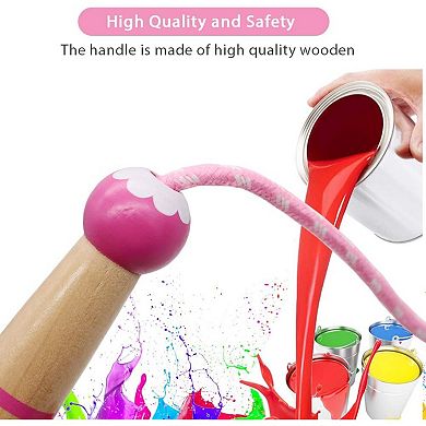 Adjustable 7ft Cotton Jump Rope for Kids with Ergonomic Wooden Handle