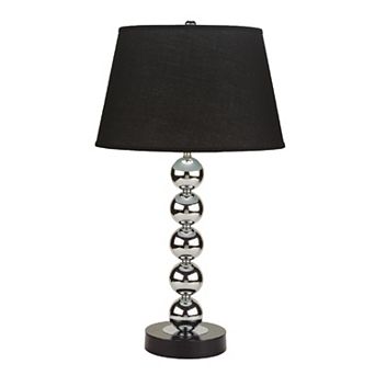 Gikpal Modern 30 in Sleek Table Lamps with Reflective Spheres & Black Finish