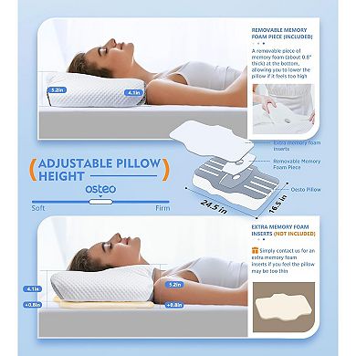Pillow for Neck Pain Relief, Hollow Design Odorless Memory Foam Pillows