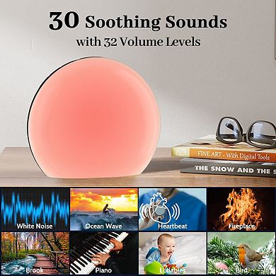 Sound Machine with 30 Natural Sounds and Night Light