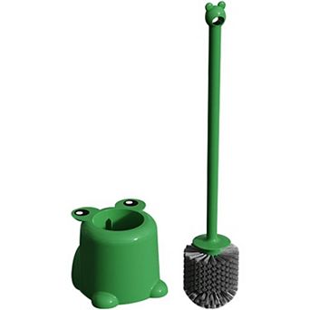 Soft Bristle Toilet Brush with Frog Design for Easy Cleaning