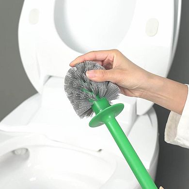 Soft Bristle Toilet Brush with Frog Design for Easy Cleaning